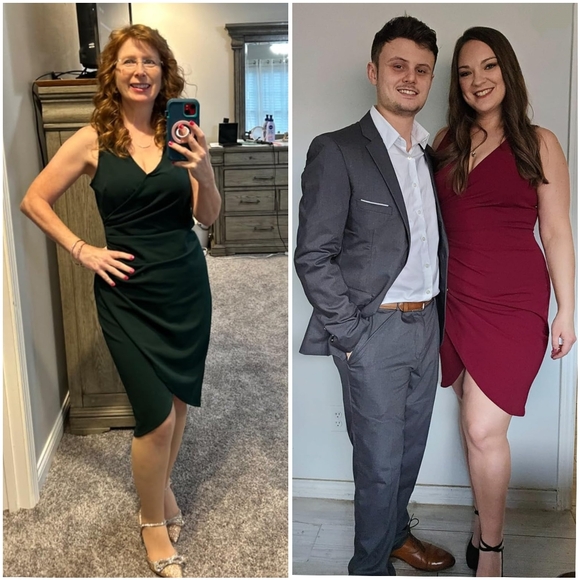 NWT Tehoao Green V Ruched Sleeveless Wrap Cocktail Bodycon Mini Midi Dress L - Picture 7 of 15